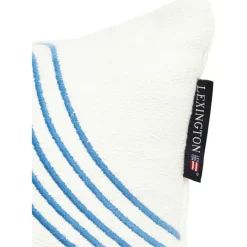 Waves Recycled Heavy Cotton Twill Kudde 30x50 cm, Vit/Blå