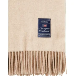 Lexington Plädar & Filtar-Waves Recycled Wool Jacquard Pläd 130x170 cm, Beige/Off-white