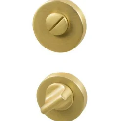 Beslag Design Knoppar & Dörrhandtag-WC Lås Euro Standard, Borstad Mässing