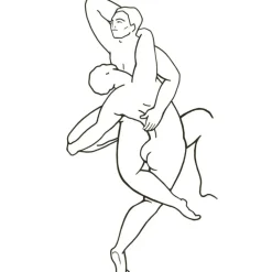 Axlings Överkast|Dukar & Löpare-We Konstverk Limited Edition 165x320 cm, Man + Man