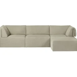 Wonder Soffa 3-S Schäslong PG2, Bel Lino G077/13 FC