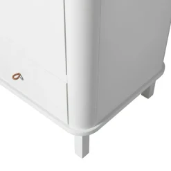 Barn Oliver Furniture Klädförvaring Barn-Wood Garderob med 2 Dörrar, Vit