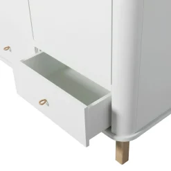 Barn Oliver Furniture Klädförvaring Barn-Wood Garderob med 2 Dörrar, Vit