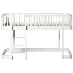 Wood Låg Loftsäng, 90x200cm, Vit