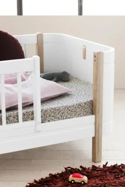 Wood Mini+ Cot Säng Inkl. Junior Kit, Vit/Ek