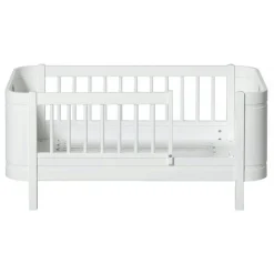 Wood Mini+ Cot Säng Inkl. Junior Kit, Vit/Ek