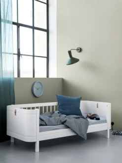 Wood Mini+ Cot Säng Inkl. Junior Kit, Vit/Ek