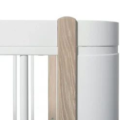 Wood Mini+ Cot Säng Inkl. Junior Kit, Vit/Ek