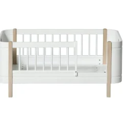 Wood Mini+ Cot Säng Inkl. Junior Kit, Vit/Ek