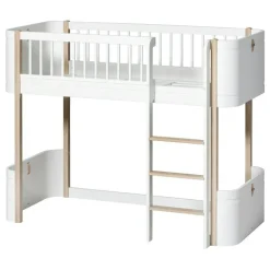 Wood Mini+ Låg Loft Säng, Vit