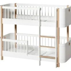 Wood Mini+ Låg Våningssäng, 68x162cm, Vit