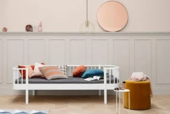 Barn Oliver Furniture Barnsängar-Wood Original Dagbädd, Vit/Ek