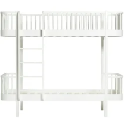 Barn Oliver Furniture Våningssängar|Barnsängar-Wood Original Våningssäng, Vit/Ek