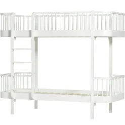 Barn Oliver Furniture Våningssängar|Barnsängar-Wood Original Våningssäng, Vit/Ek