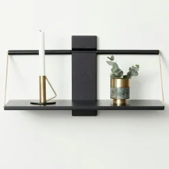 Andersen Vägghyllor-Wood Vägghylla, Svart, 60x25x32 cm