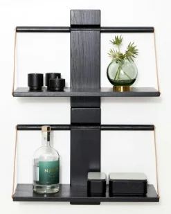 Andersen Vägghyllor-Wood Vägghylla, Svart, 60x25x32 cm