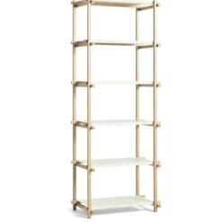 HAY Bokhyllor-Woody Hyllsystem 2.0 Column High Soaped Oak / Almond White
