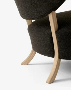 Wulff ATD2 Loungefåtölj + Fotpall, Ek/Sheepskin Moonlight