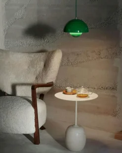 Wulff ATD2 Loungefåtölj + Fotpall, Ek/Sheepskin Moonlight