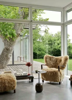 Wulff ATD2 Loungefåtölj, Valnöt / Sheepskin Honey